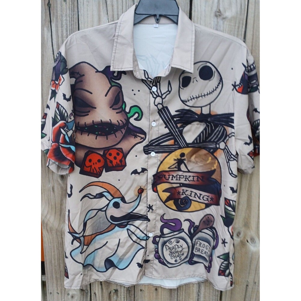 Halloween Ghost Goblins The Nightmare Before Christmas Tattoo style Unisex L